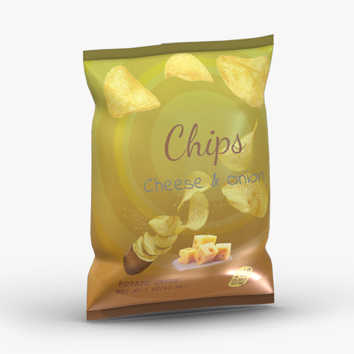 Supermarket Chips 01 Low Poly