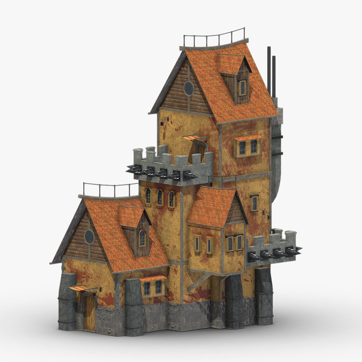 Medieval Building 06 Low Poly