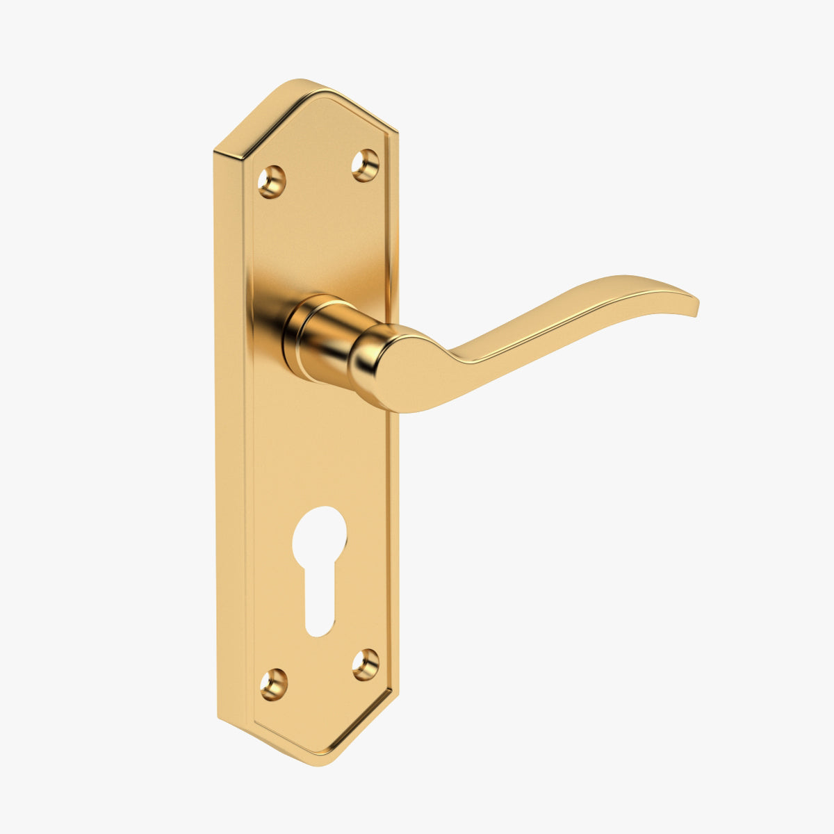 Paris Door Handles Polished Brass