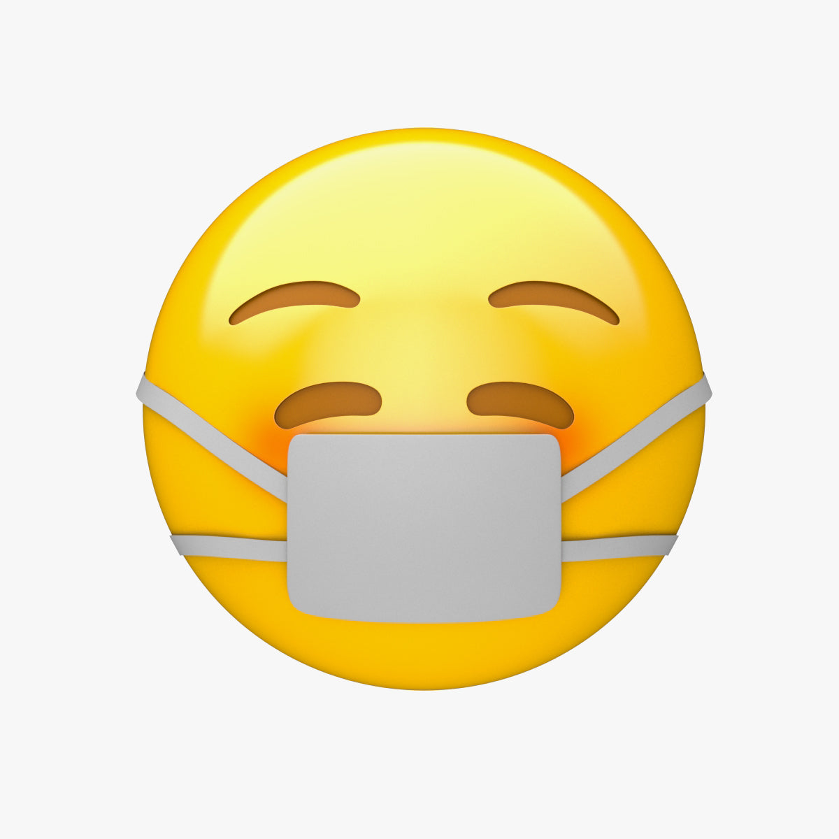 Apple Face with Medical Mask