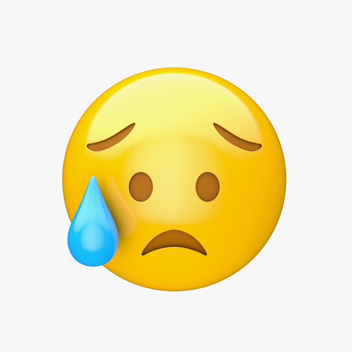 Apple Sad but Relieved Face