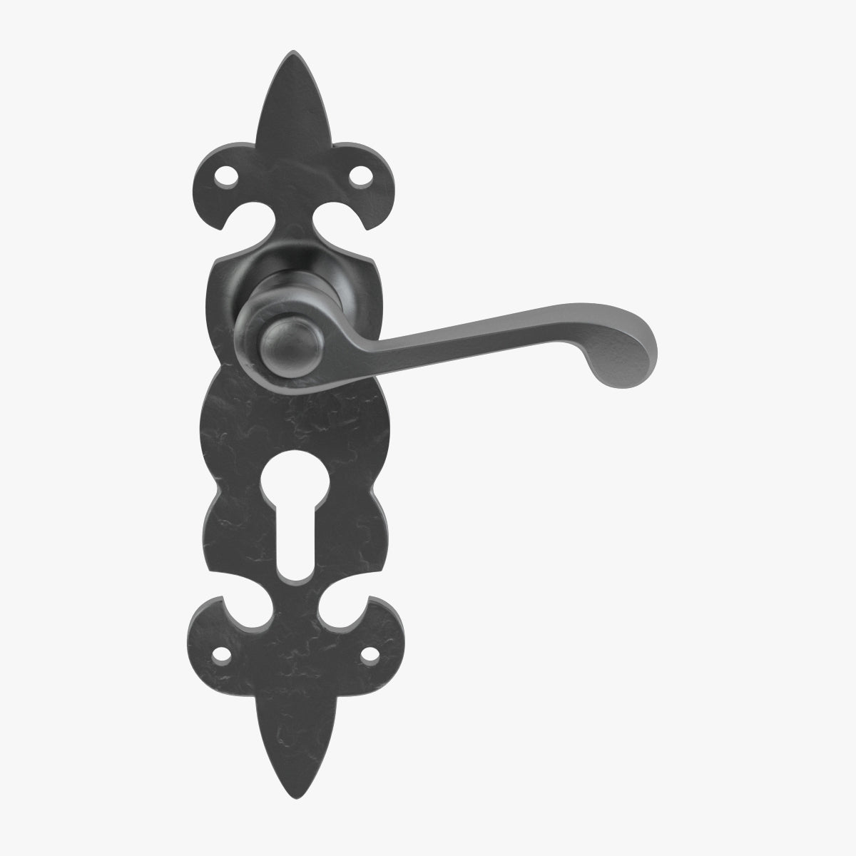 Fleur De Lys Black Antique Handle