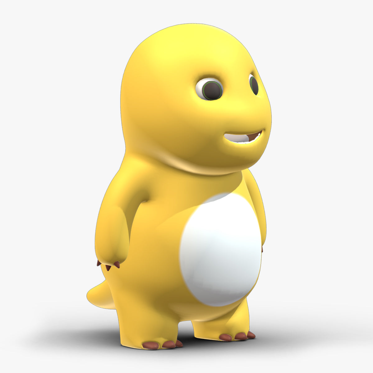 Chubby Yellow Dinosaur Cartoon