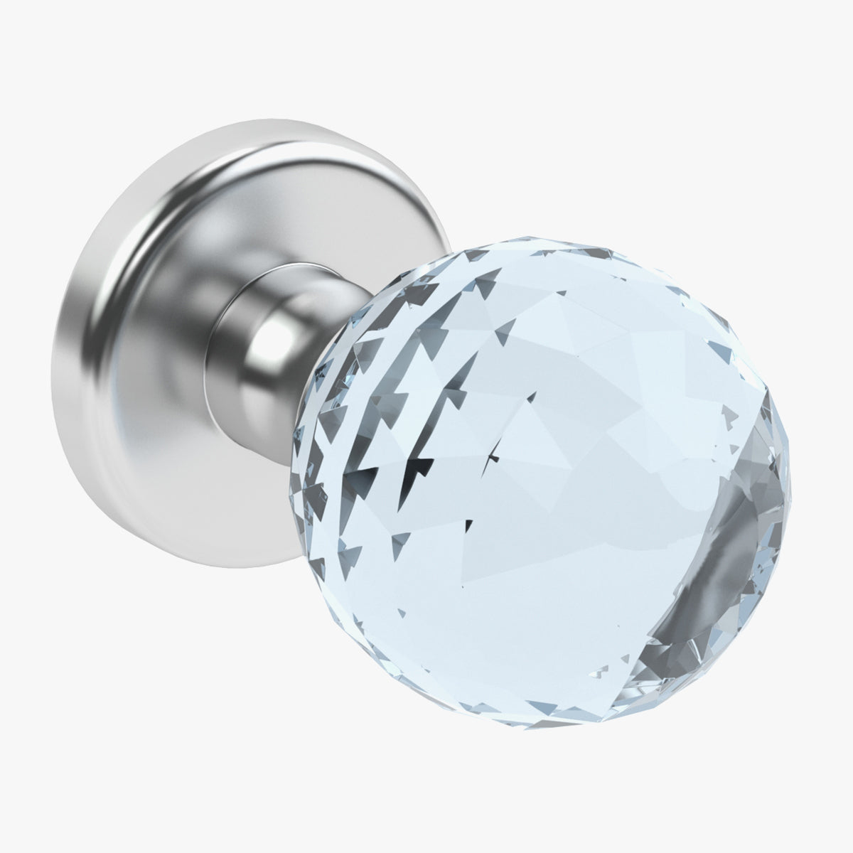 Glass Facetted Mortice Door Knob