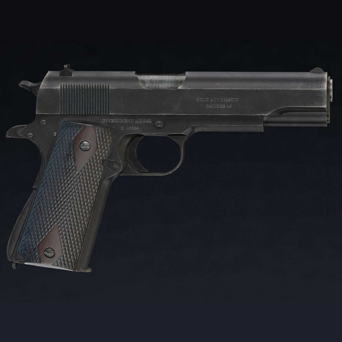 M1911 Pistol Low Poly