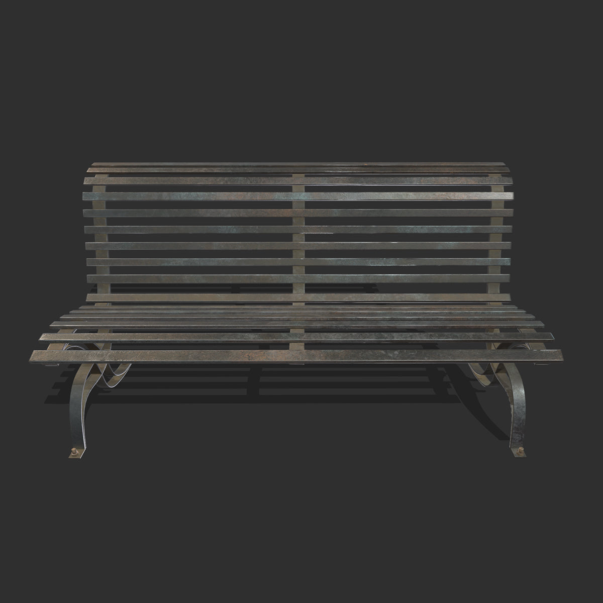 Bench 07 Low Poly