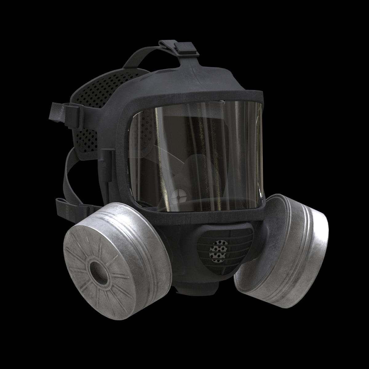 Safety Gas Mask Low Poly