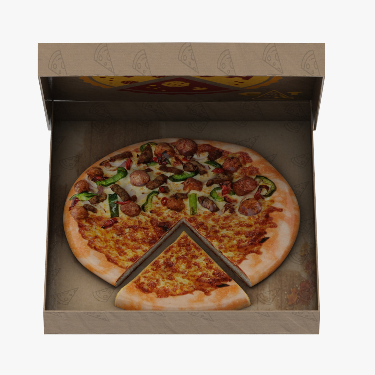 Frozen Pizza Low Poly