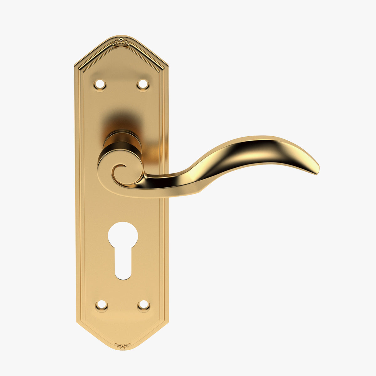 Wentworth Door Handle Brass