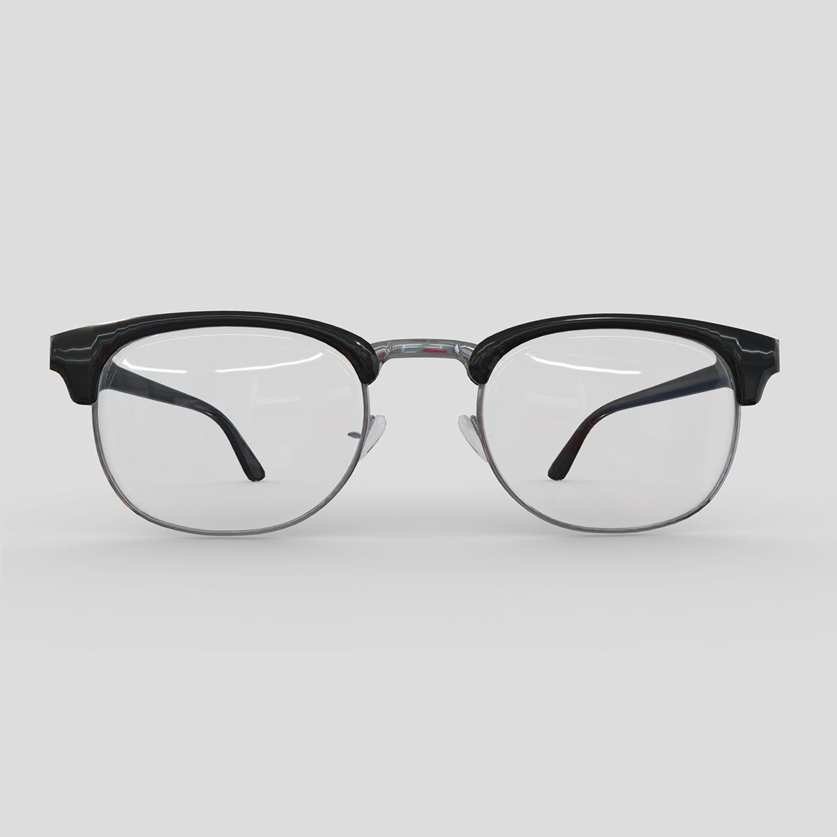 Retro Brownline Glasses Low Poly