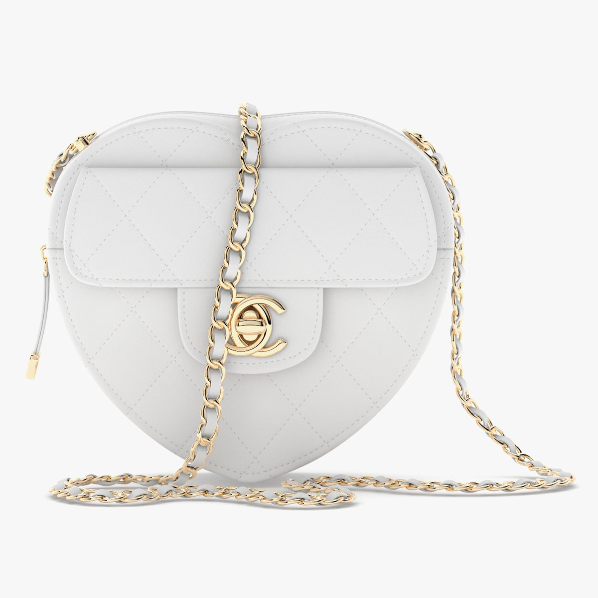 Chanel Heart Clutch with Chain