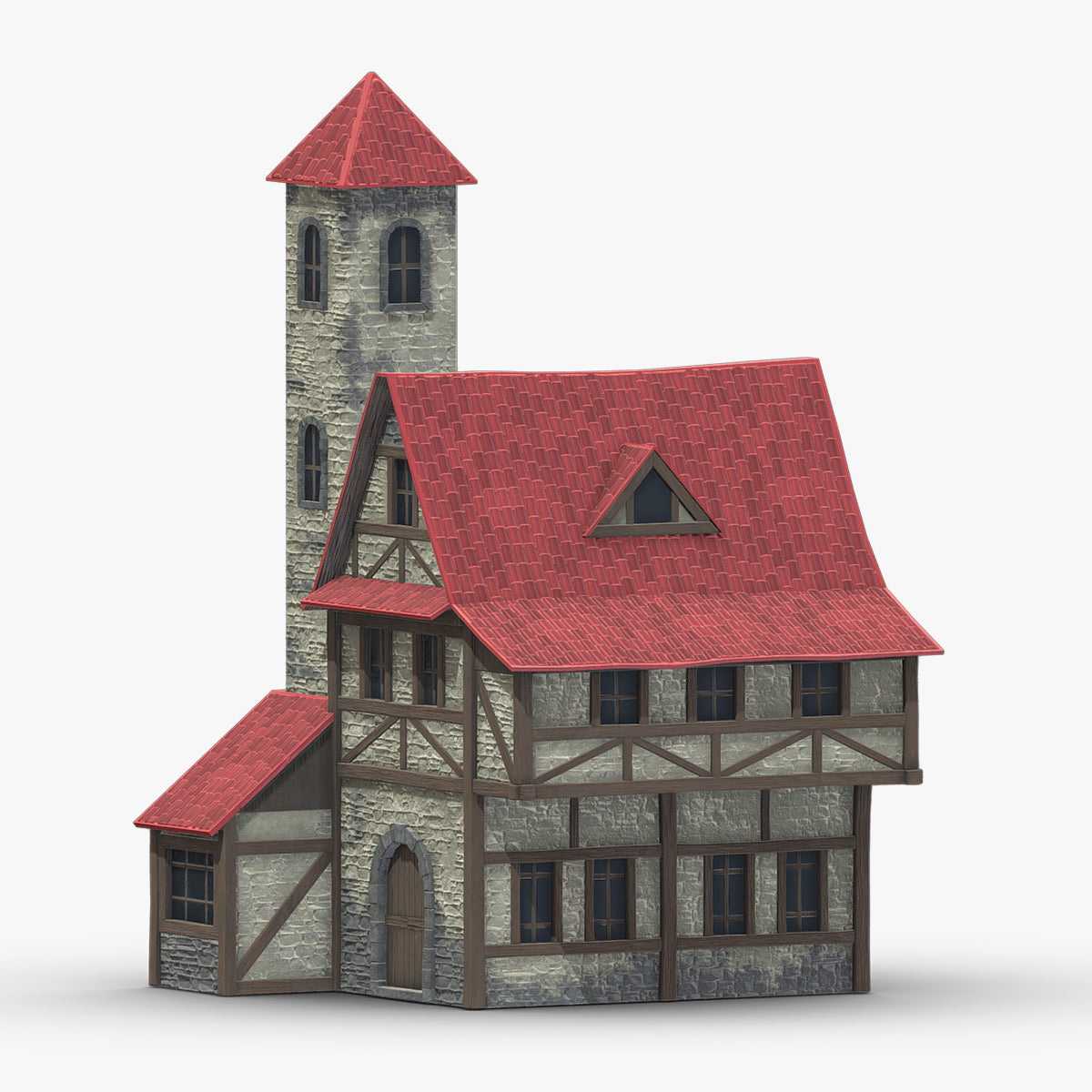 Medieval Building 03 Low Poly