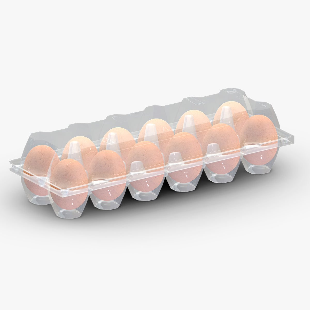 Supermarket Eggs Container 01 Low Poly