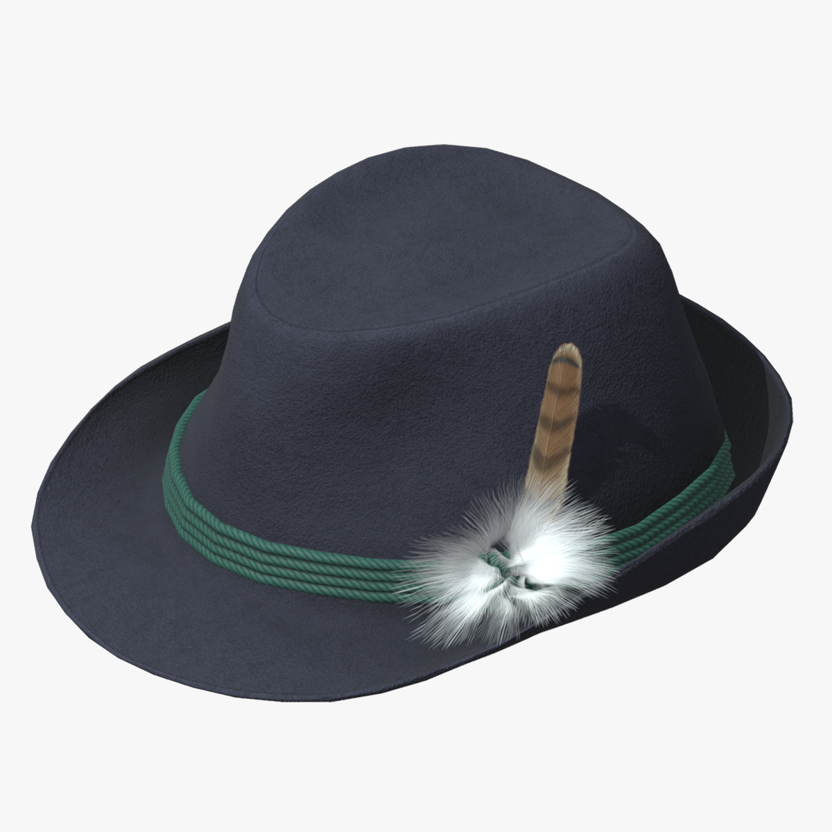 Tyrolean Hat Low Poly