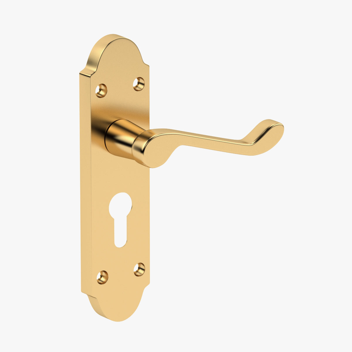 Oxford Door Handle Brass