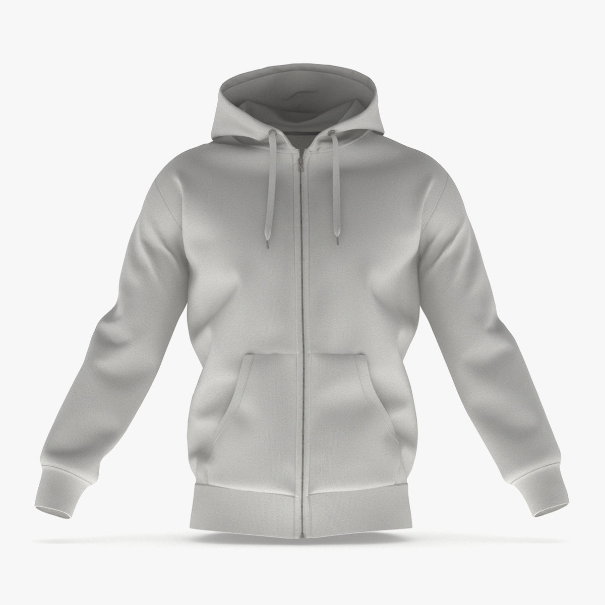 Hoodie Zip Generic White