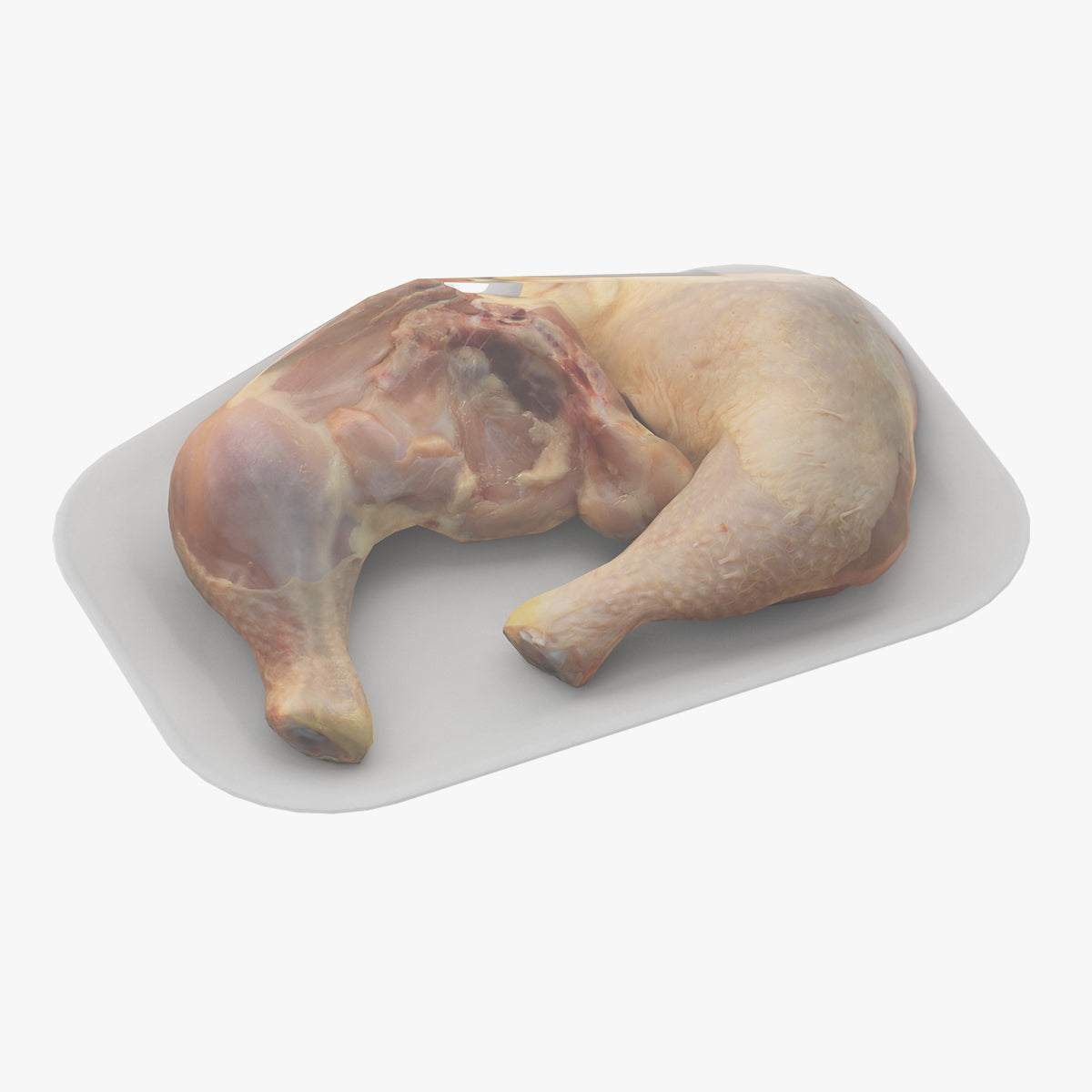 Supermarket Packaged Chicken Low Poly