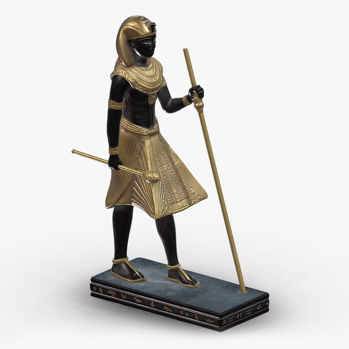 Tutankhamun Pharaoh of the Egyptian Low Poly