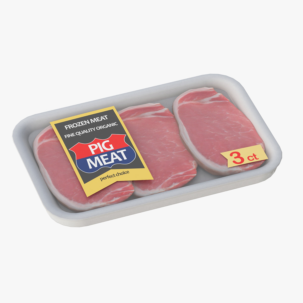 Pig Meat Pack Low Poly