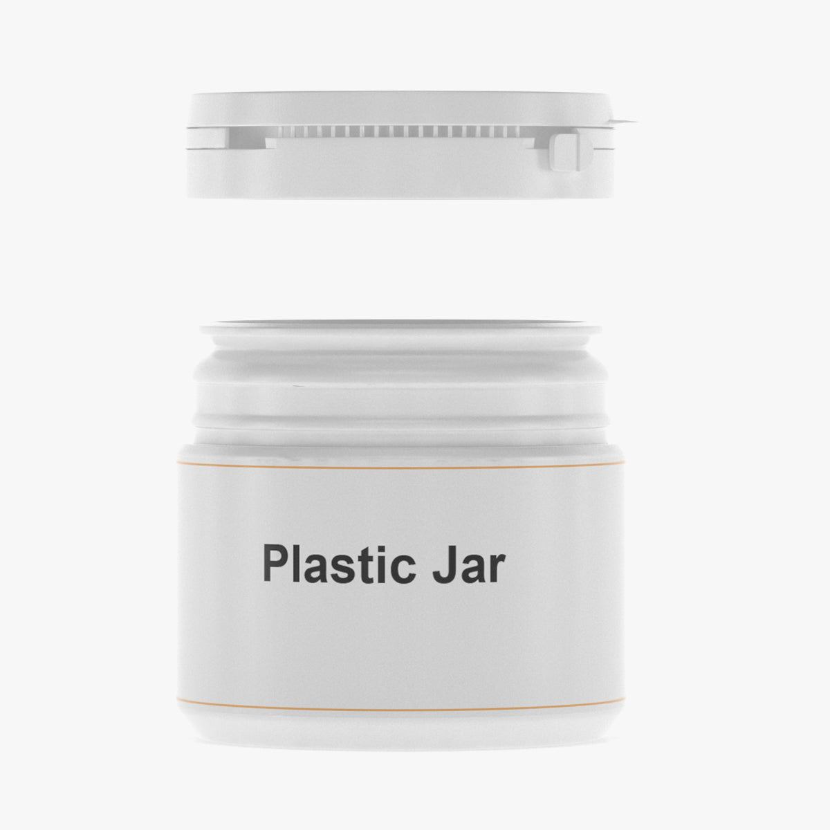 Plastic jar with lid