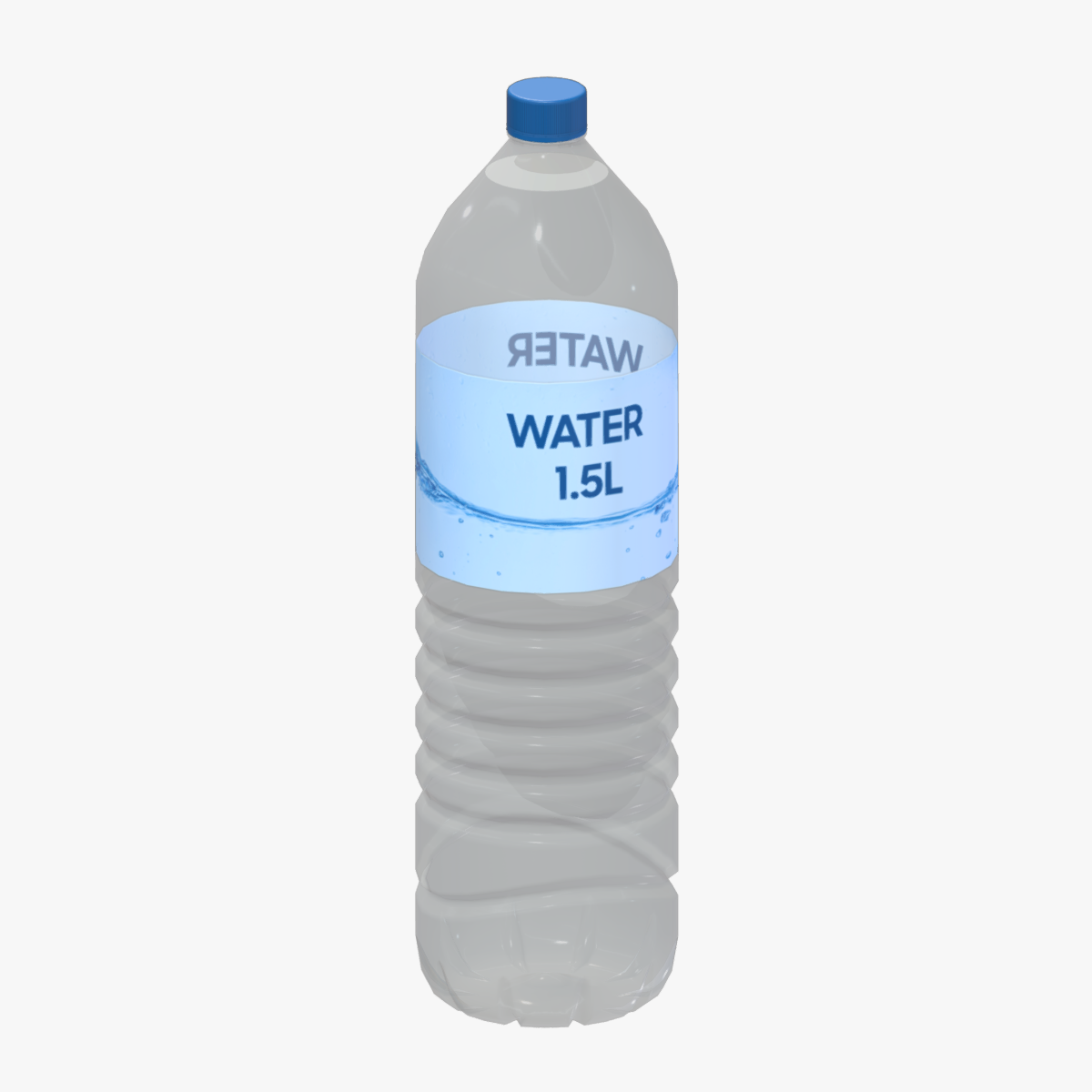 Water Bottle 1.5L Low Poly