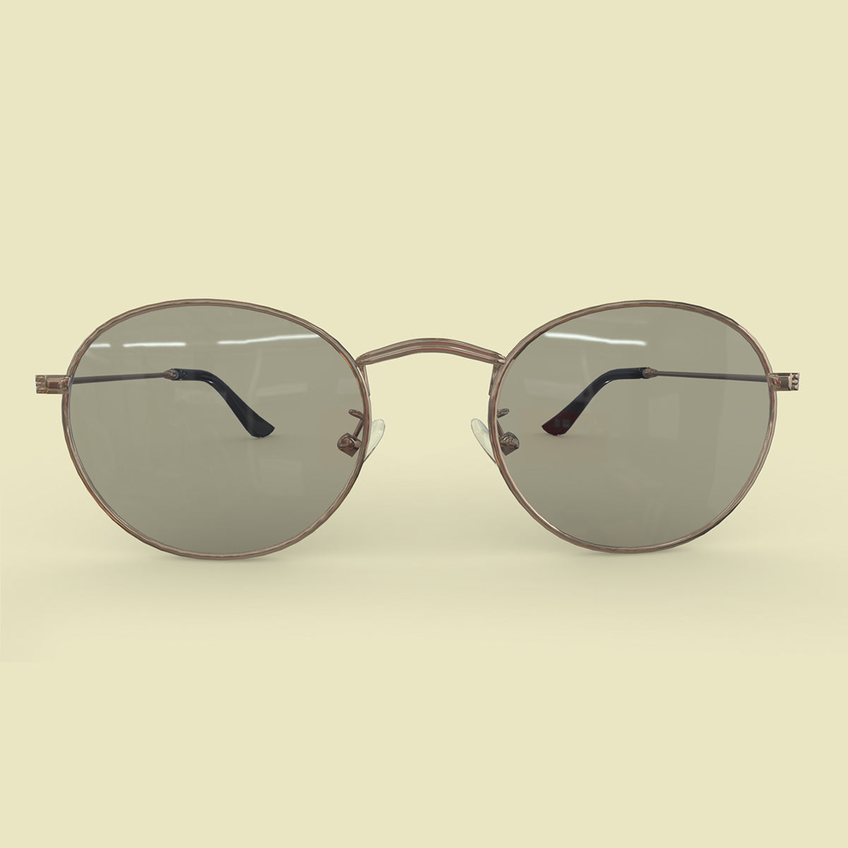 Round Polarized Sunglasses Low Poly