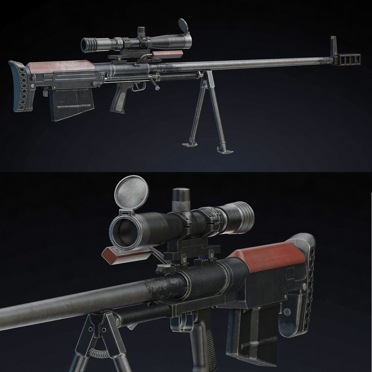 KSVK 12.7 Low Poly