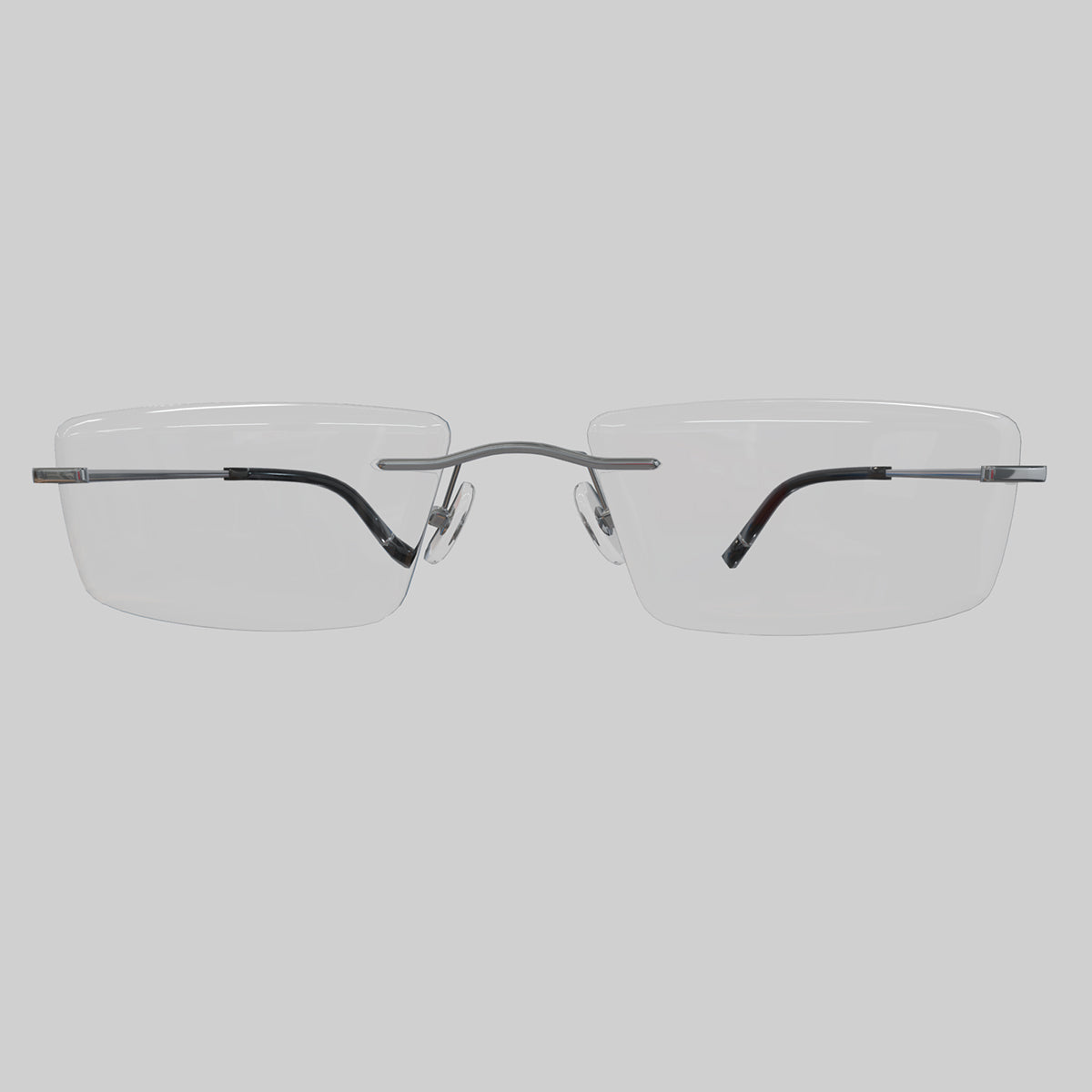 Rectangular Rimless Eyeglasses Low Poly