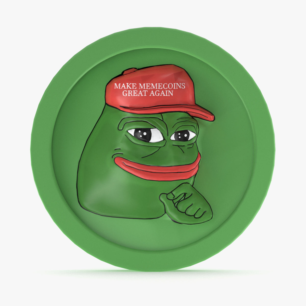 Pepe Coin Low Poly