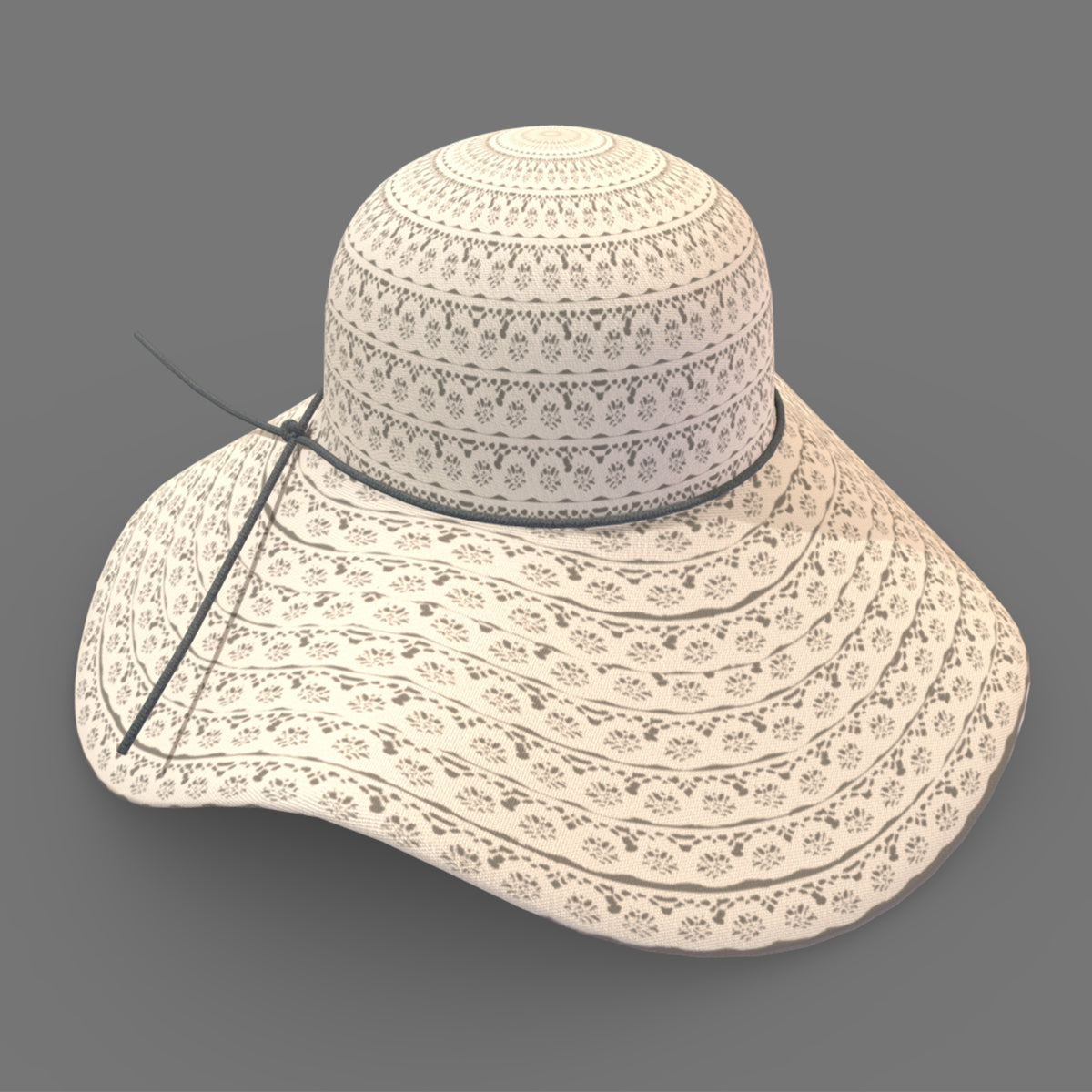 Summer Beach Sun Hats Low Poly