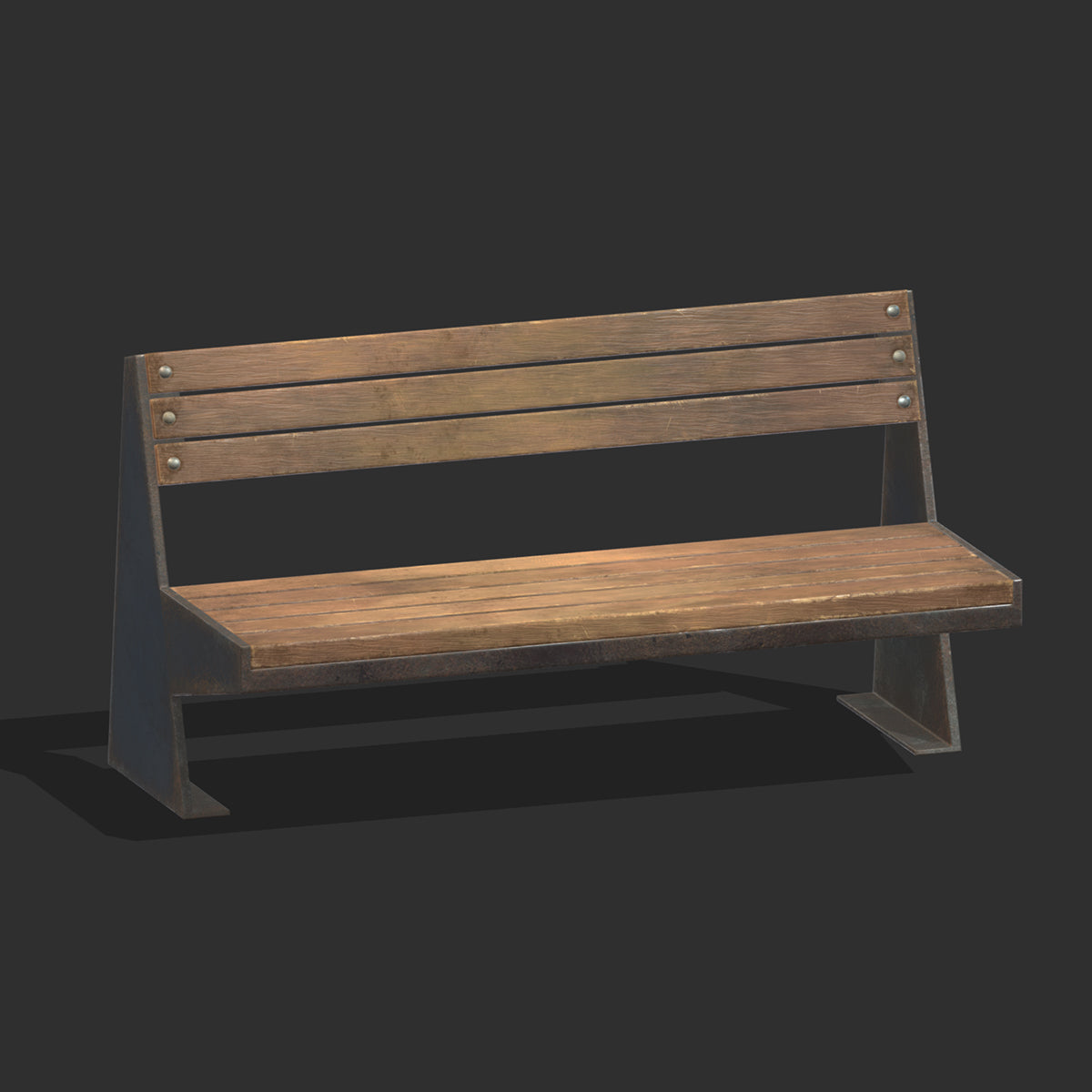 Bench 06 Low Poly