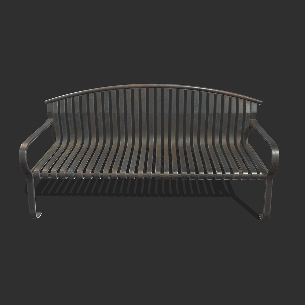 Bench 09 Low Poly