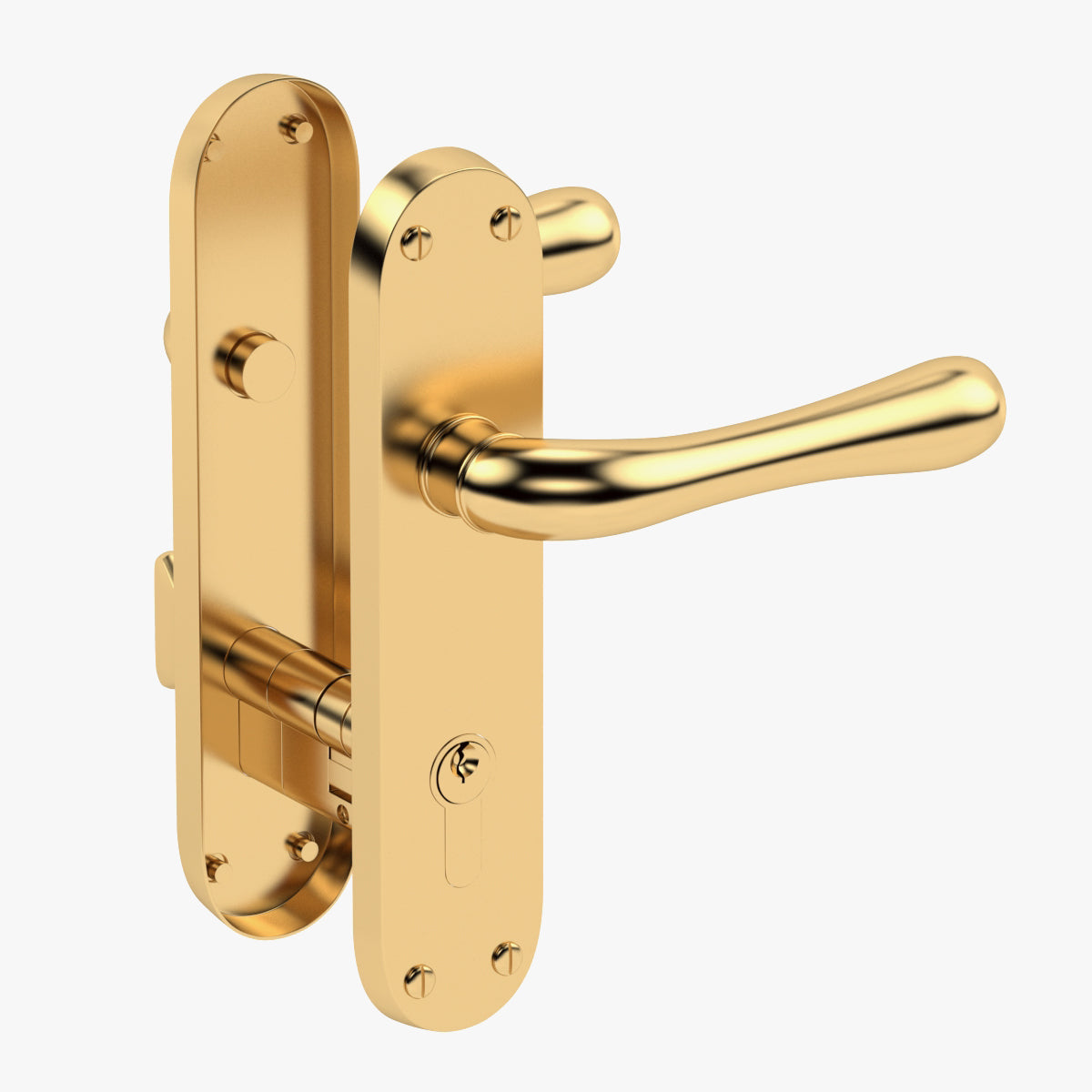 Manital Ibra Door Handle Brass