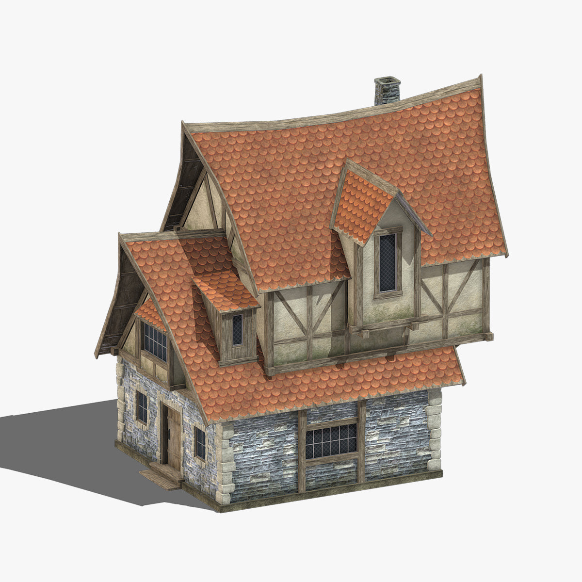 Medieval Building 07 Low Poly