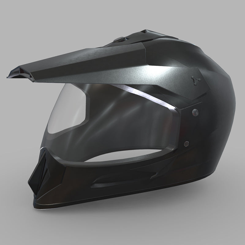 Motocross Helmet Low Poly