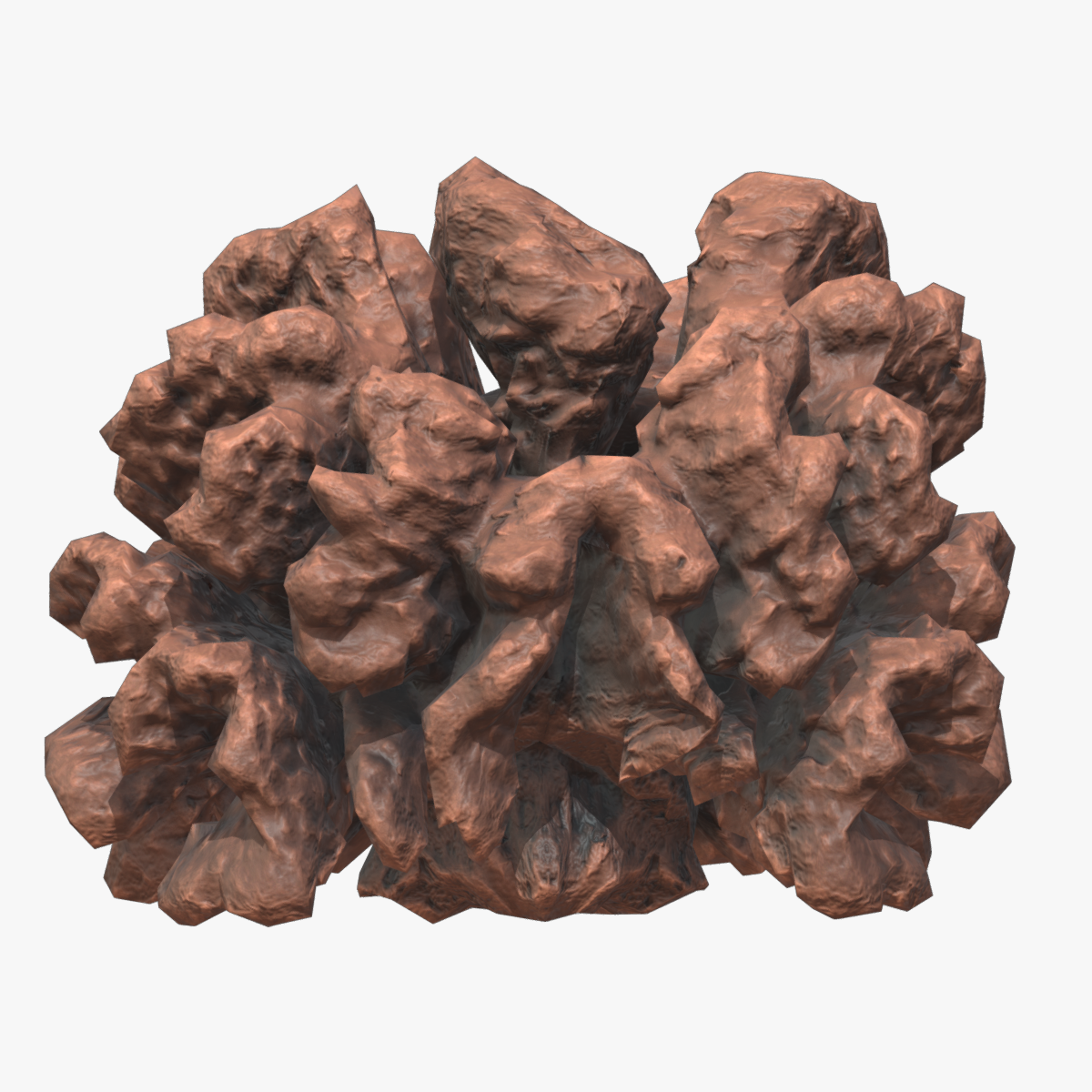 Porites porites coral Low Poly