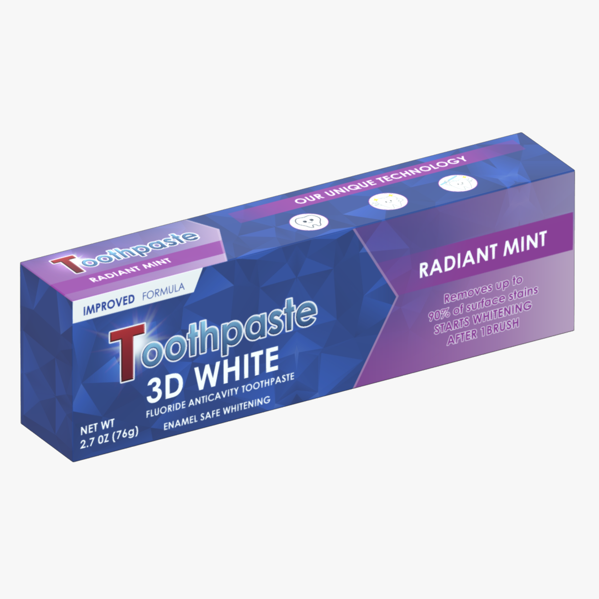 Toothpaste Box Low Poly