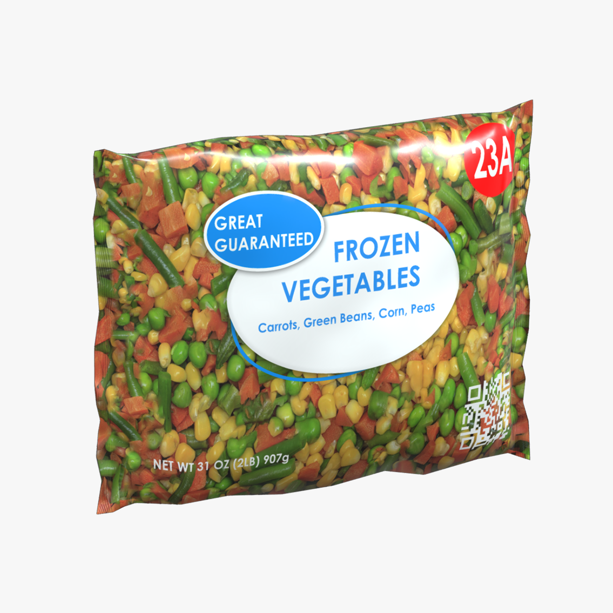 Frozen Vegetables Low Poly