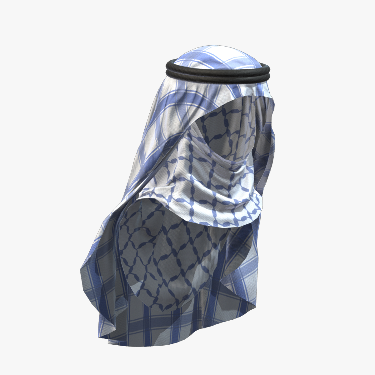 Keffiyeh Hat Low Poly