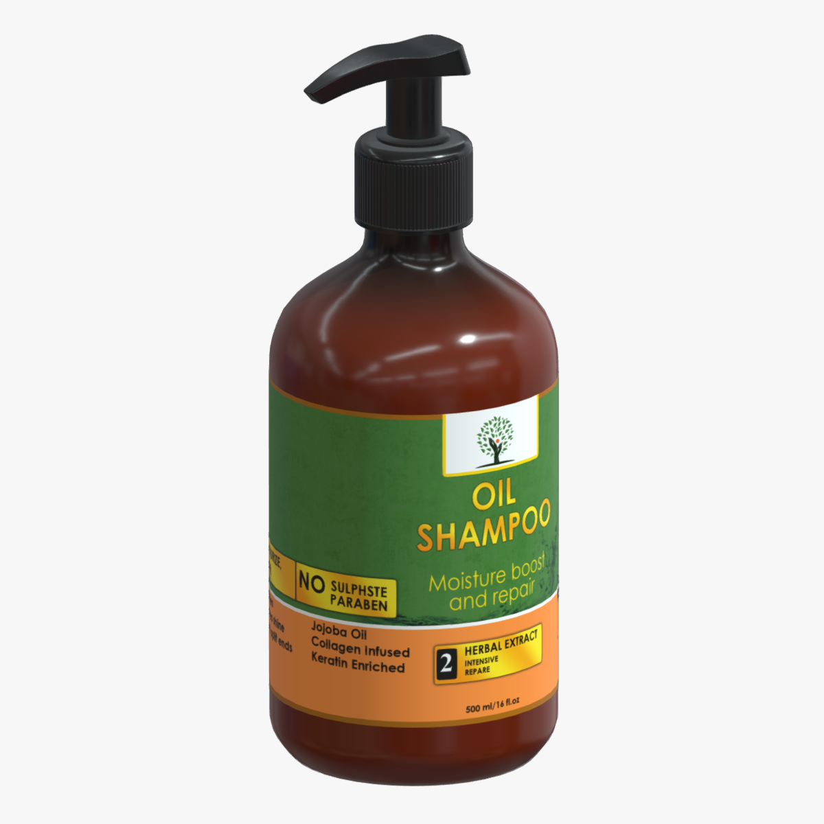 Oil Shampoo Low Poly