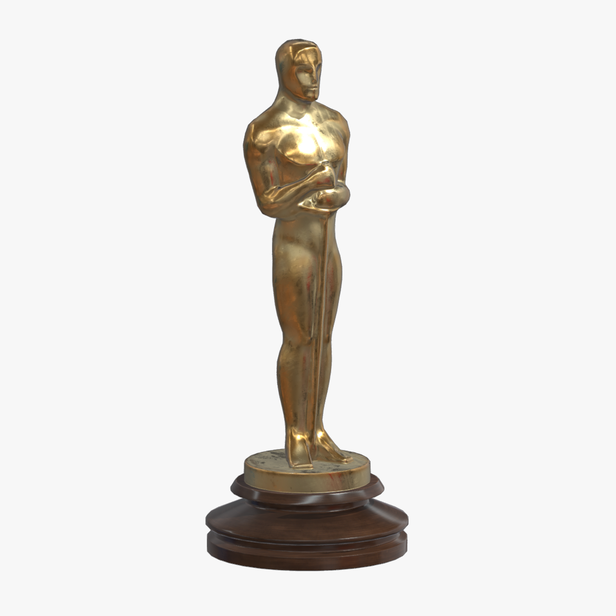 Oscar Award Low Poly Gold Matte