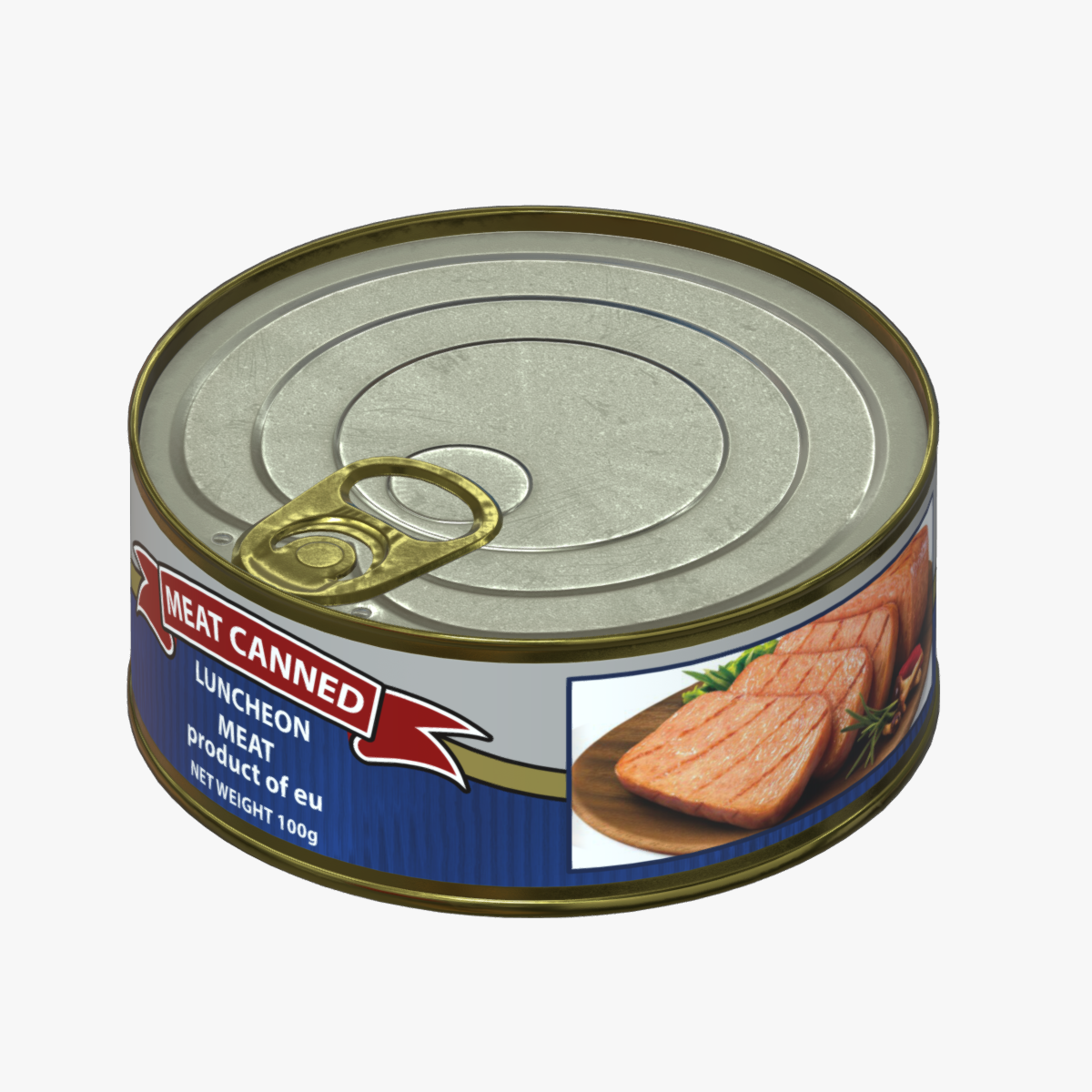 Meat Canned Low Poly