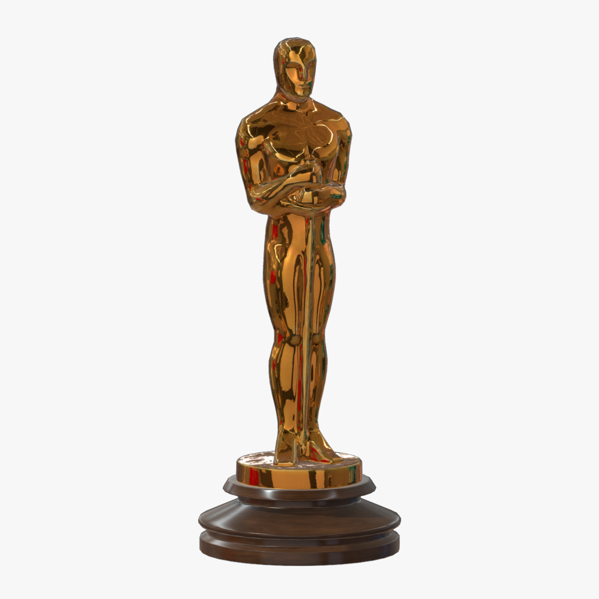 Oscar Award Gold Shiny Low Poly