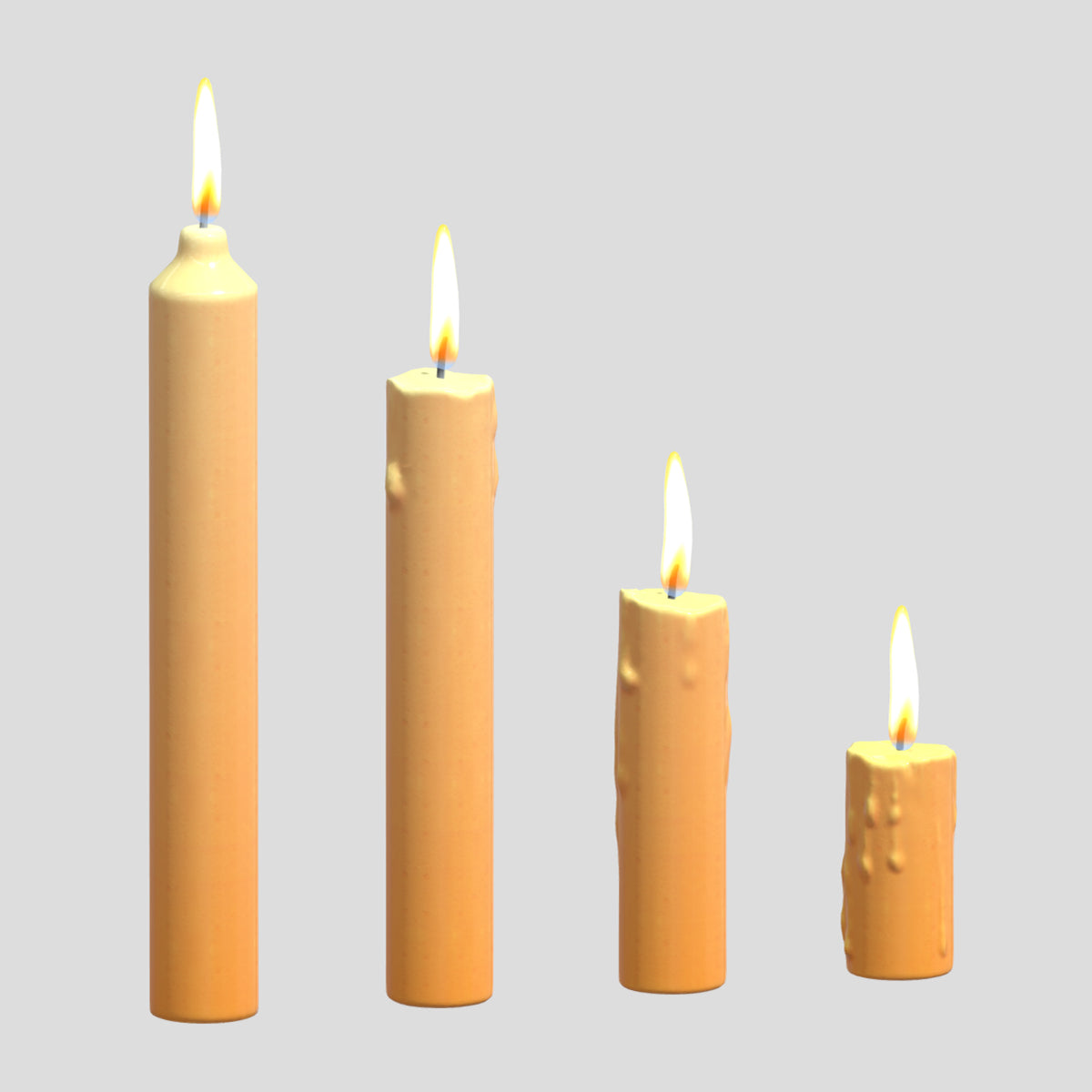 Candles Pack Low Poly